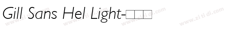 Gill Sans Hel Light字体转换